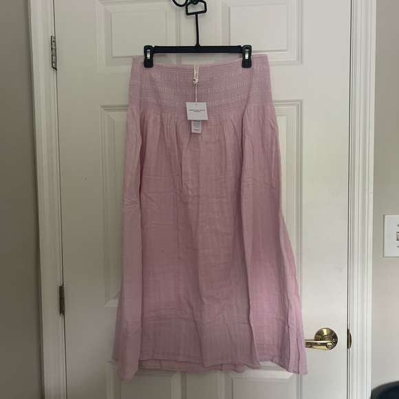 American Eagle Outfitters Pink Pleated Maxi Skirt - Picture 1 of 4